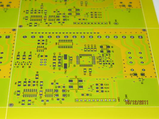 Yellow Industrial Circuit Board , FR4 Immersion Gold Heavy Copper PCB Board